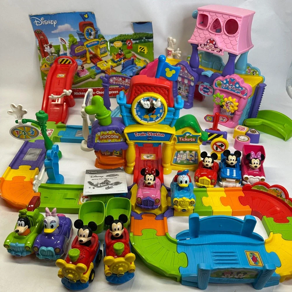 VTech Go Go Smart Wheels Disney Mickey Choo-Choo Express Minnie Ice Cream 9 Cars